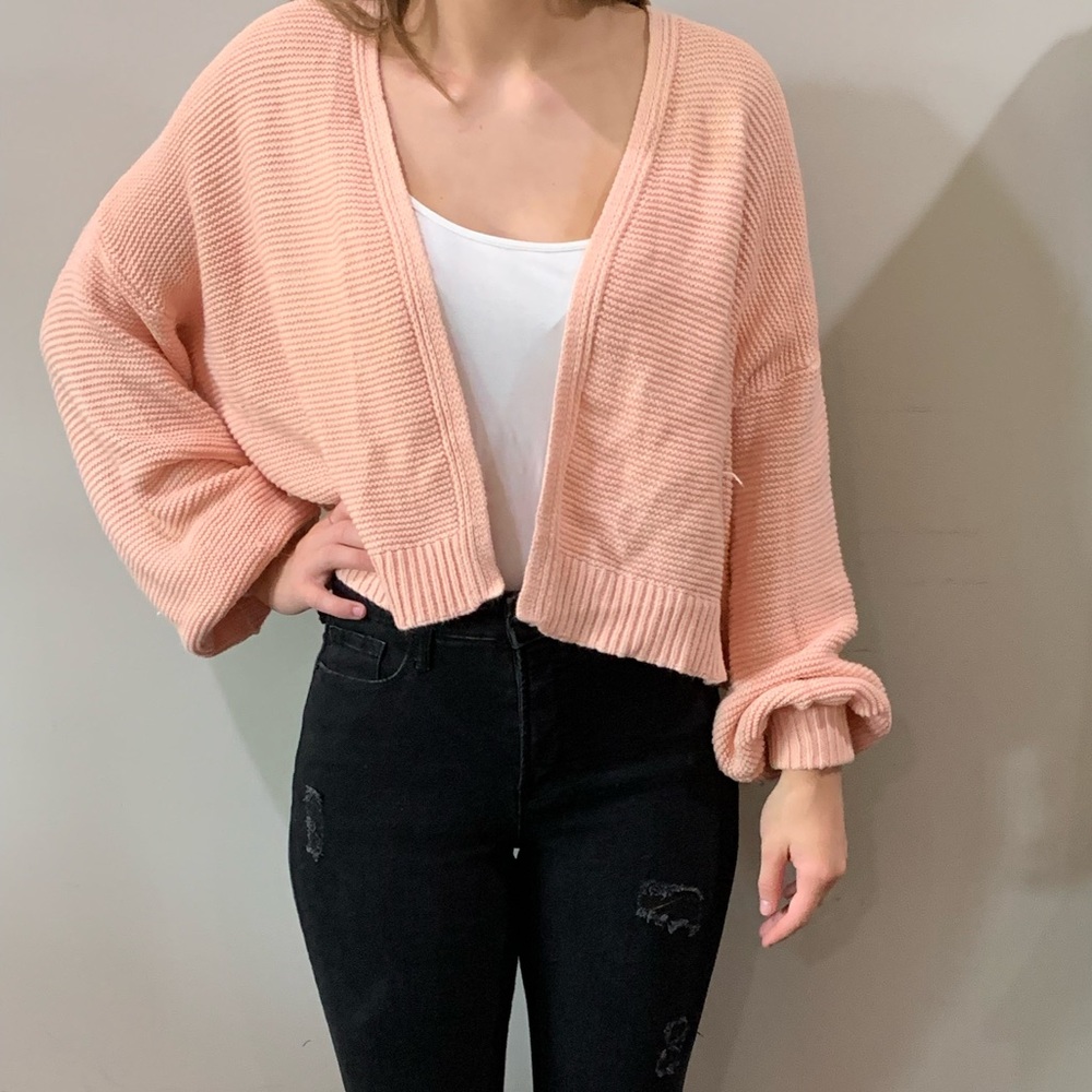 Beautiful peach colored cardigan